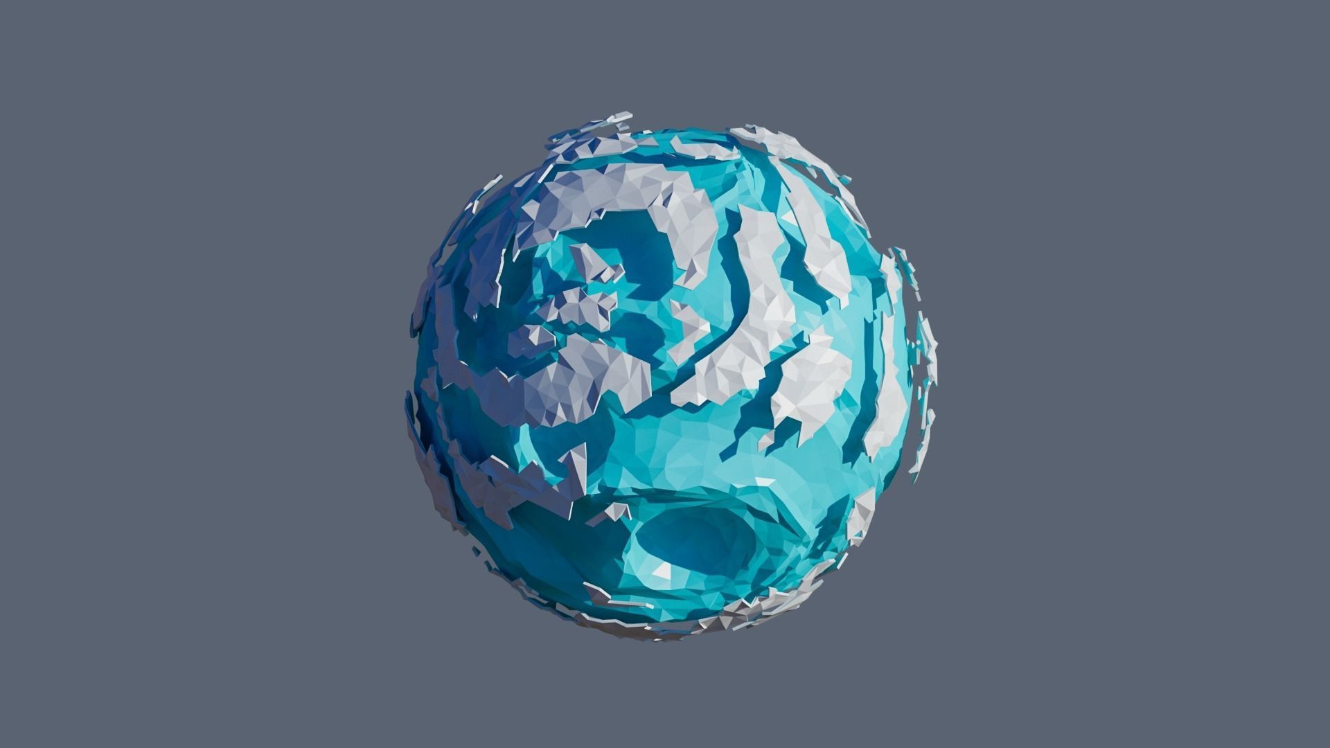Planets Low-poly 3D model_23