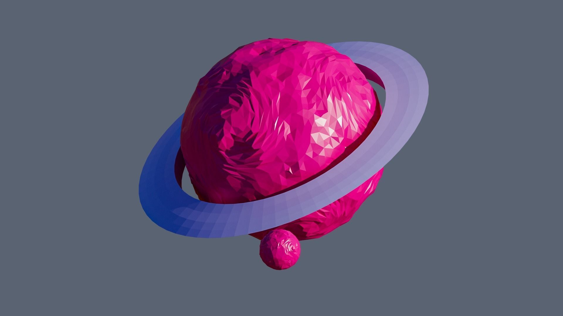Planets Low-poly 3D model_27