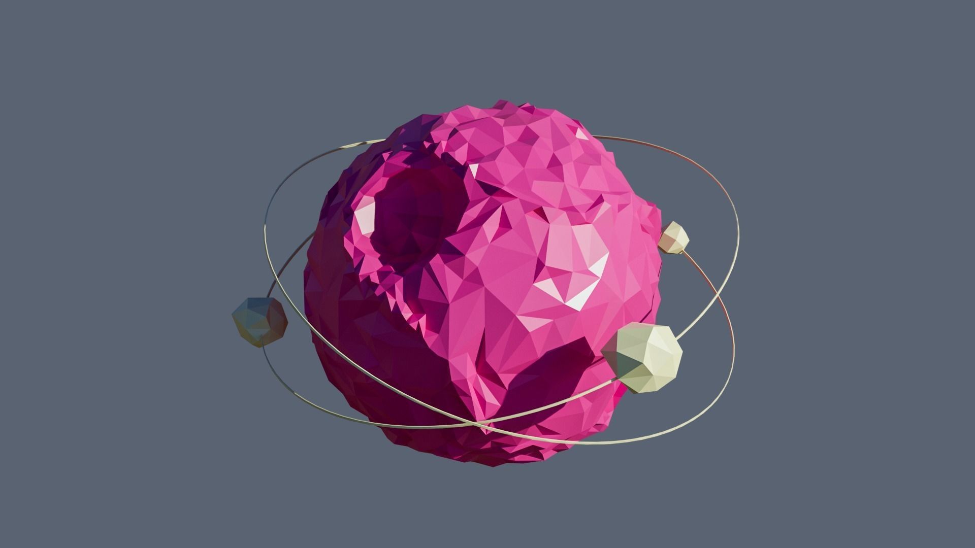 Planets Low-poly 3D model_40
