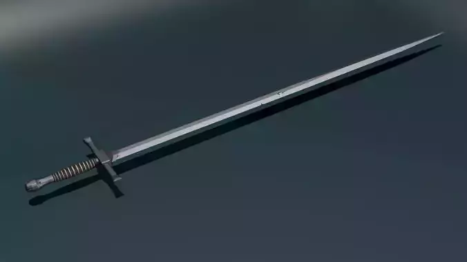 game ready low poly sword