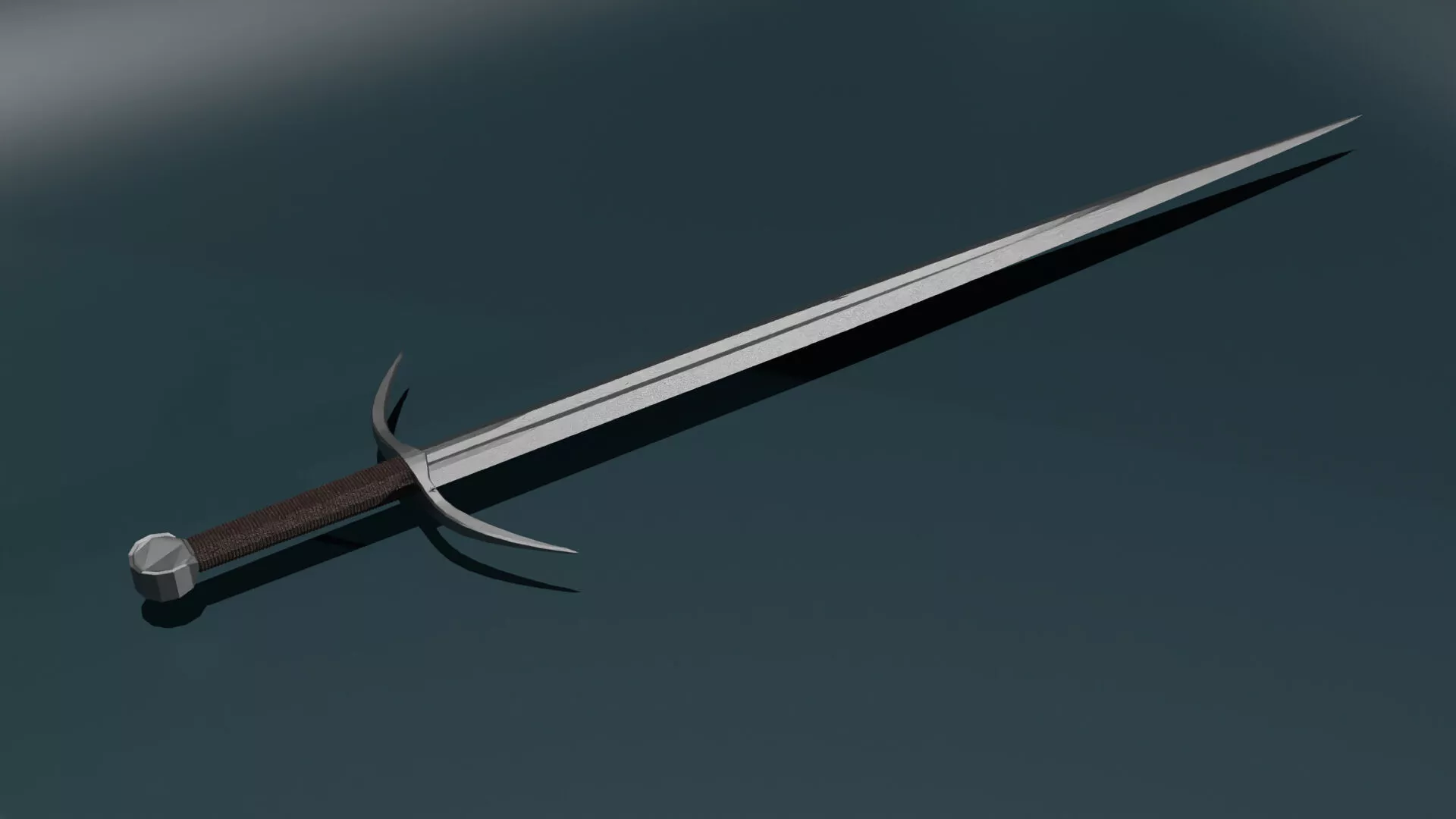 game ready low poly sword Free low-poly 3D model