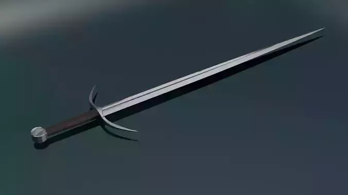 game ready low poly sword