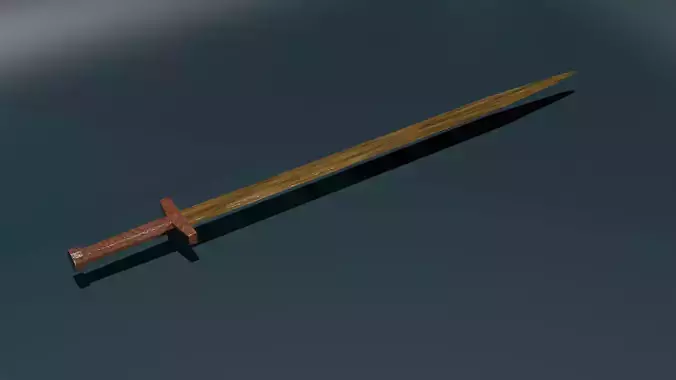 game ready low poly sword