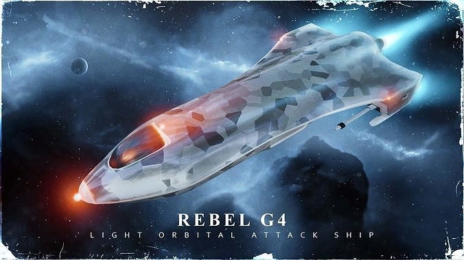 Sci-Fi Military Spaceship - Rebel G4 3D print model