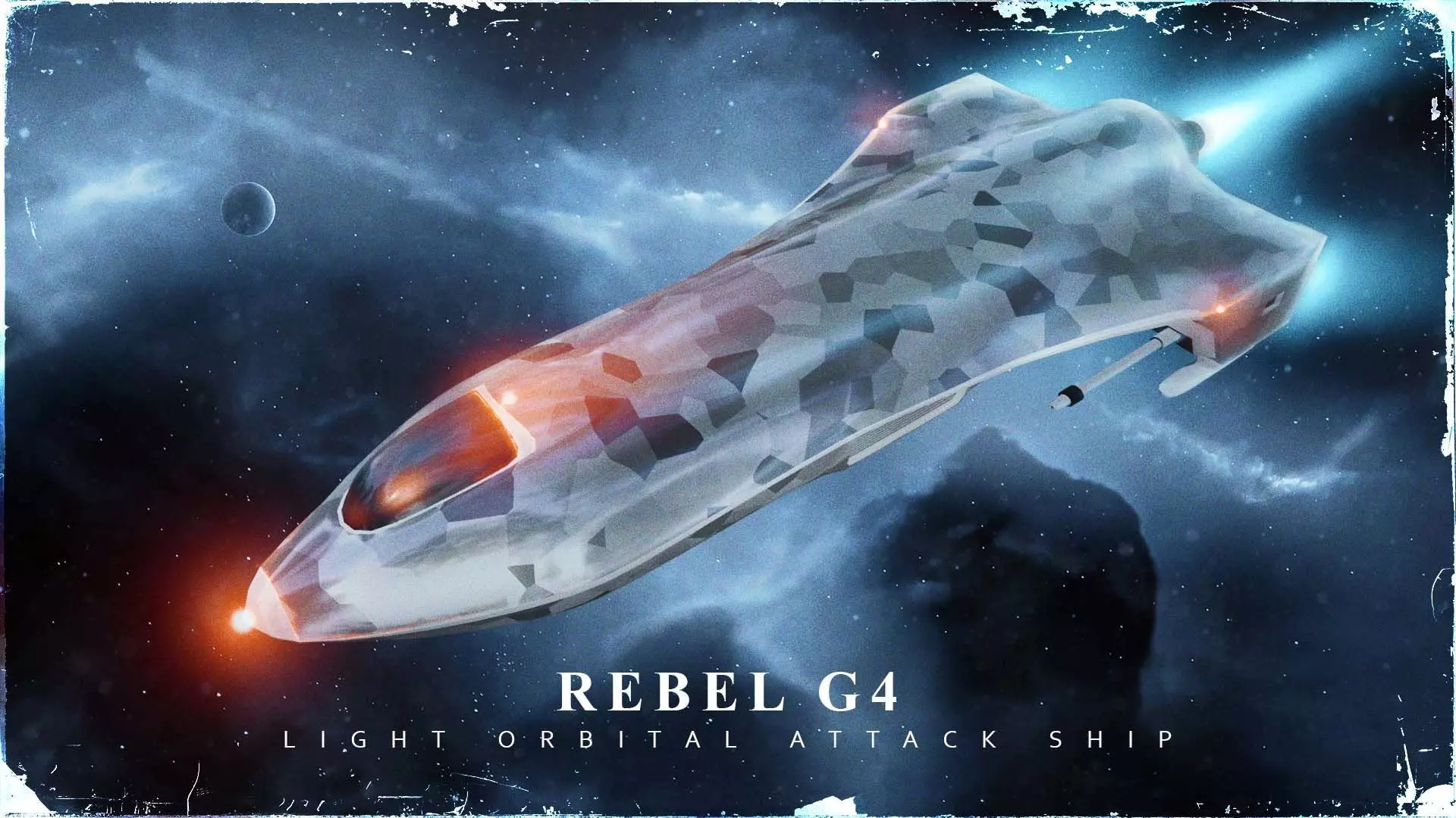 Sci-Fi Military Spaceship - Rebel G4 3D print model_0