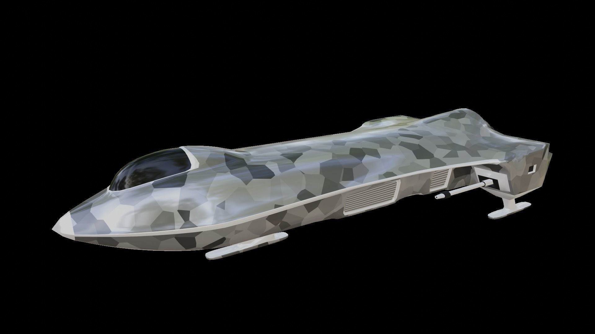 Sci-Fi Military Spaceship - Rebel G4 3D print model_1