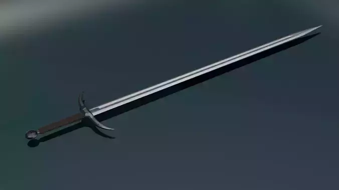 game ready low poly sword