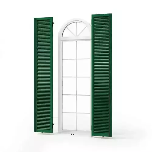 Classic Green Window Shutters