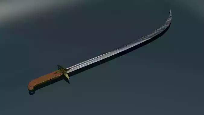 game ready low poly sword