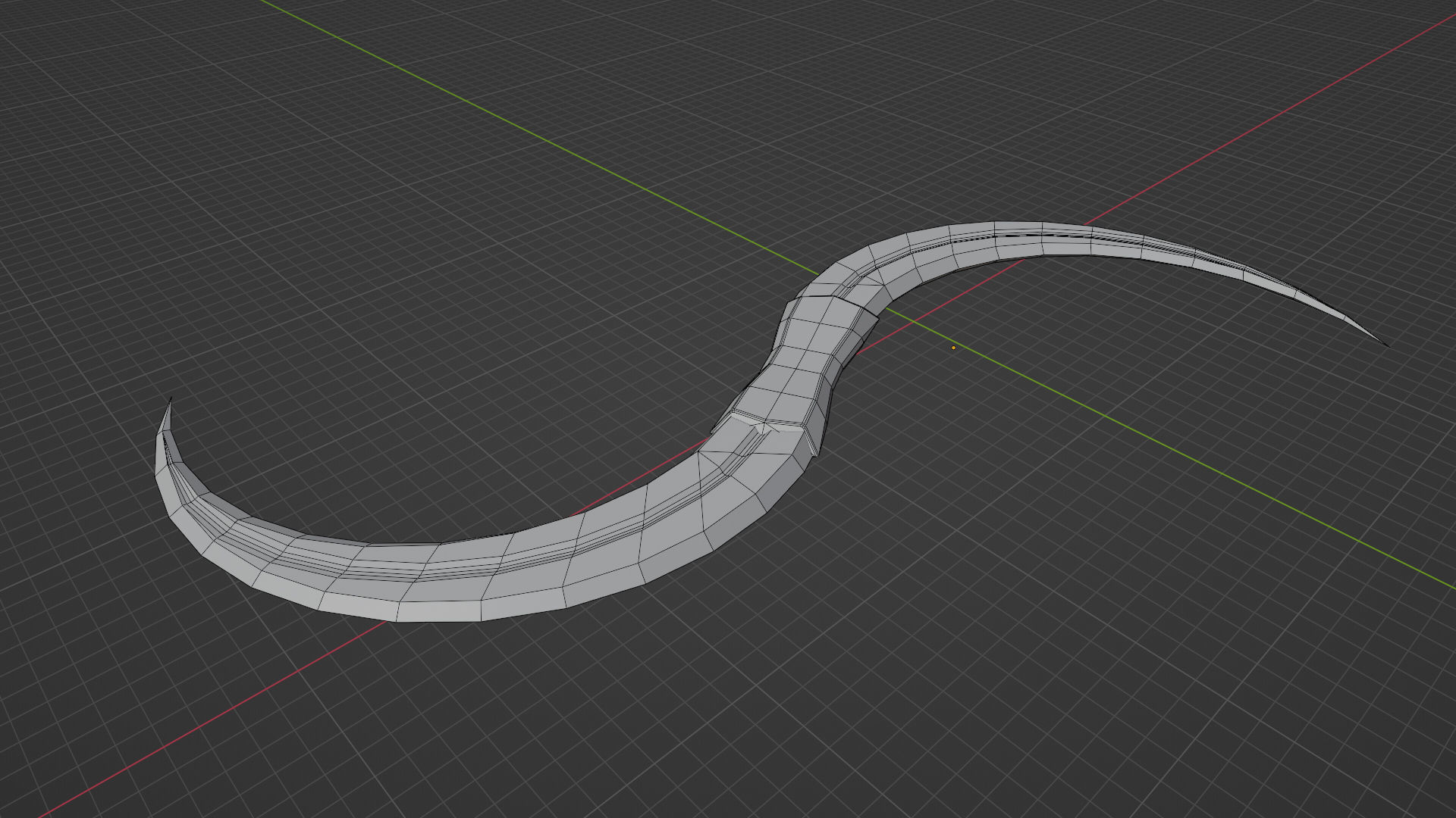 game ready low poly sword golden horn Free low-poly 3D model_5