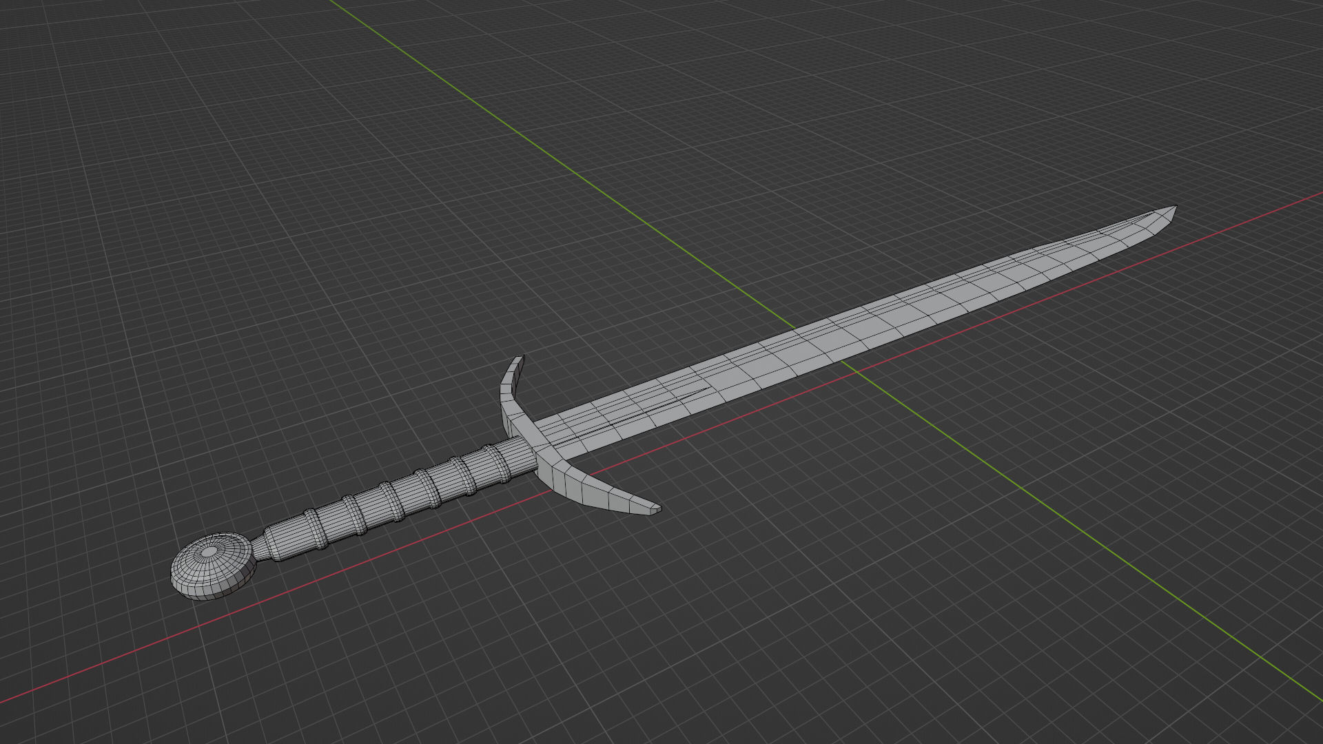 game ready low poly sword Free low-poly 3D model_5