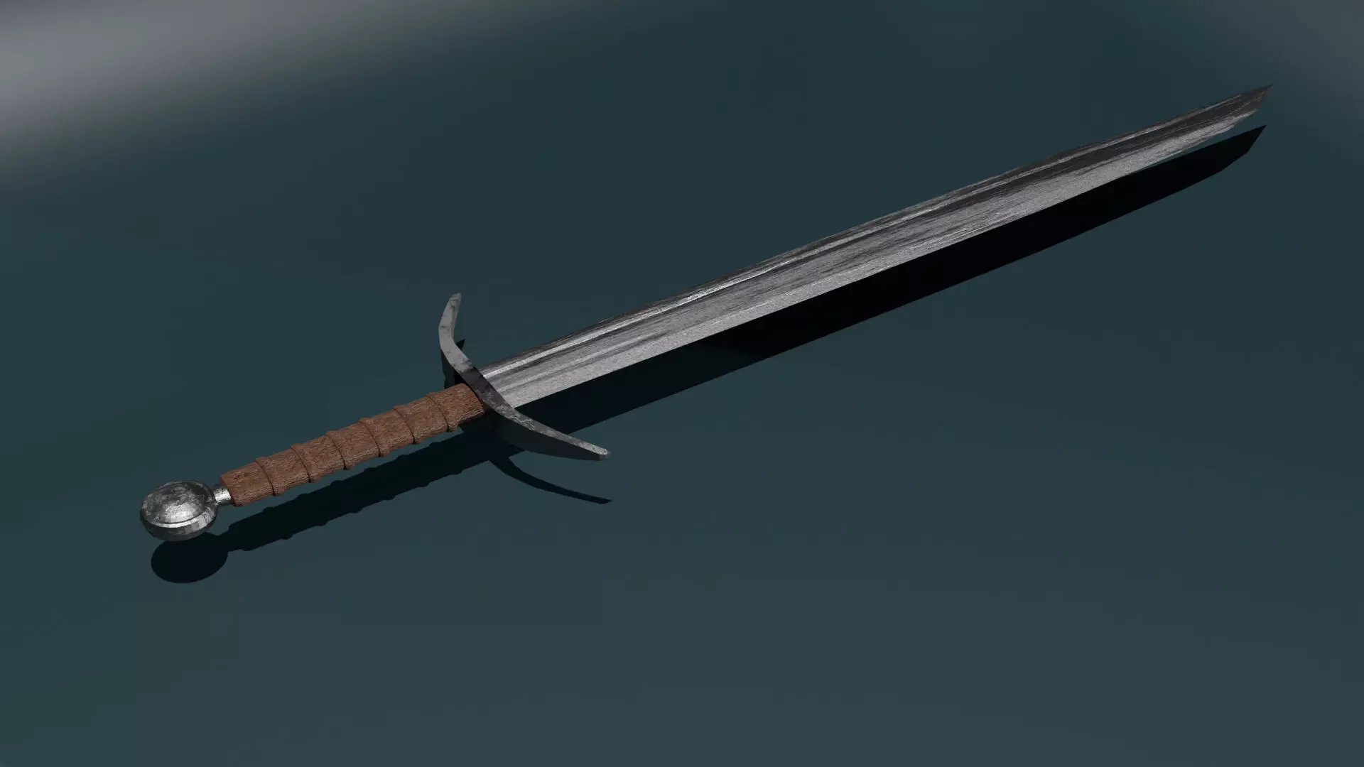 game ready low poly sword Free low-poly 3D model_0