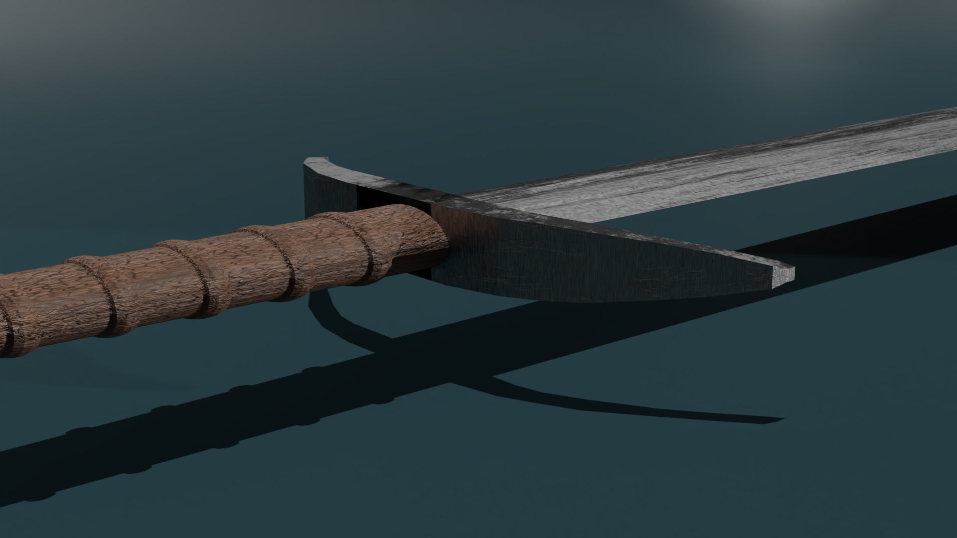 game ready low poly sword Free low-poly 3D model_3