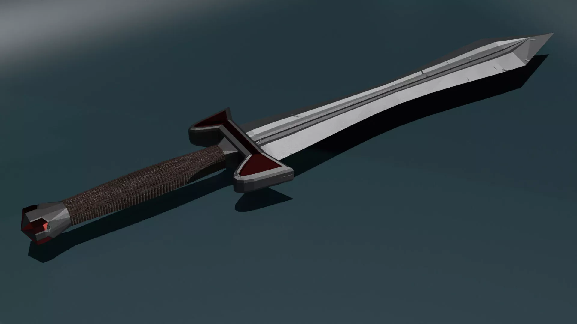 game ready low poly sword Free 3D model
