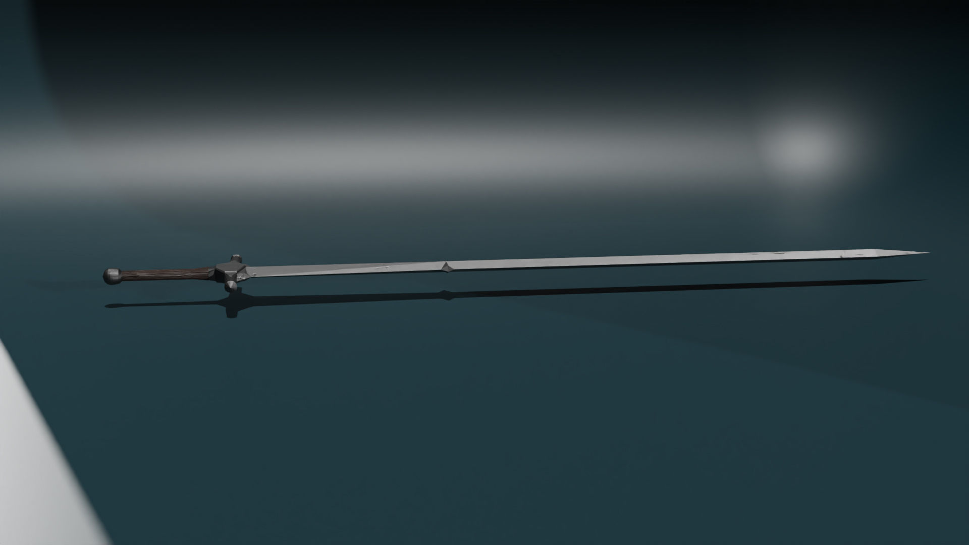 game ready low poly sword Free 3D model_2