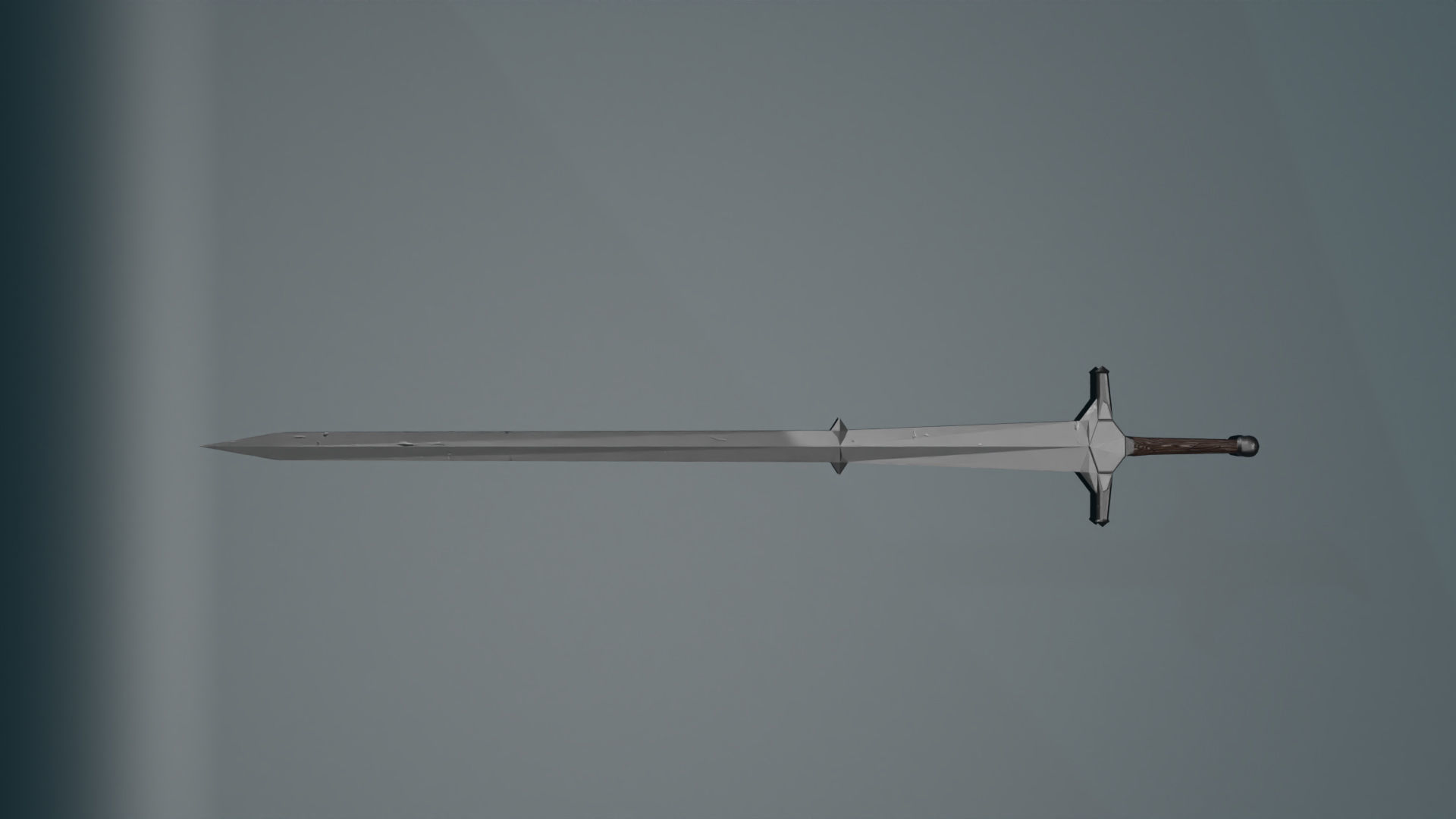 game ready low poly sword Free 3D model_1