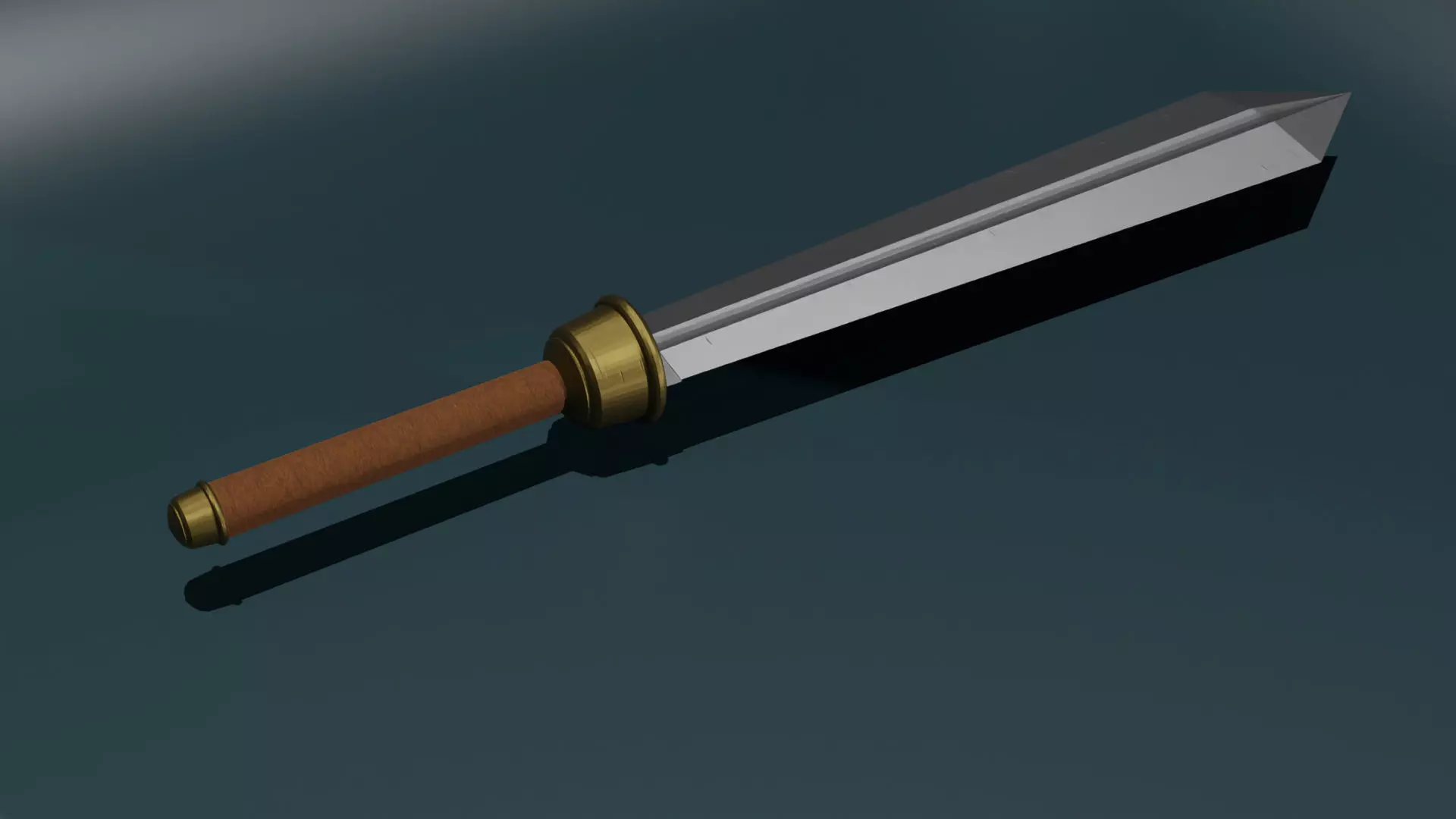 game ready low poly sword Free 3D model_0