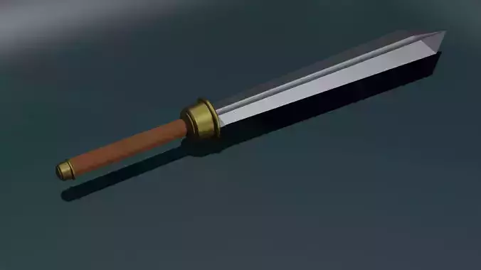 game ready low poly sword