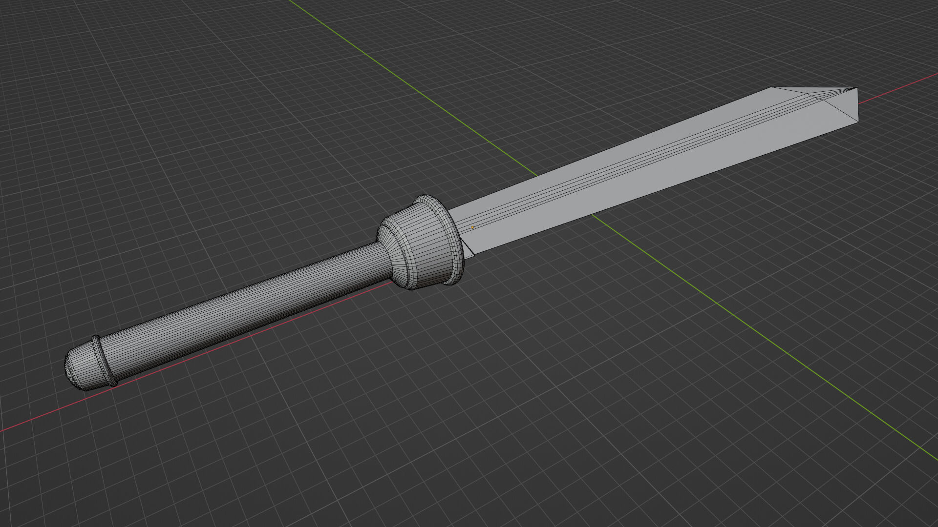 game ready low poly sword Free 3D model_5