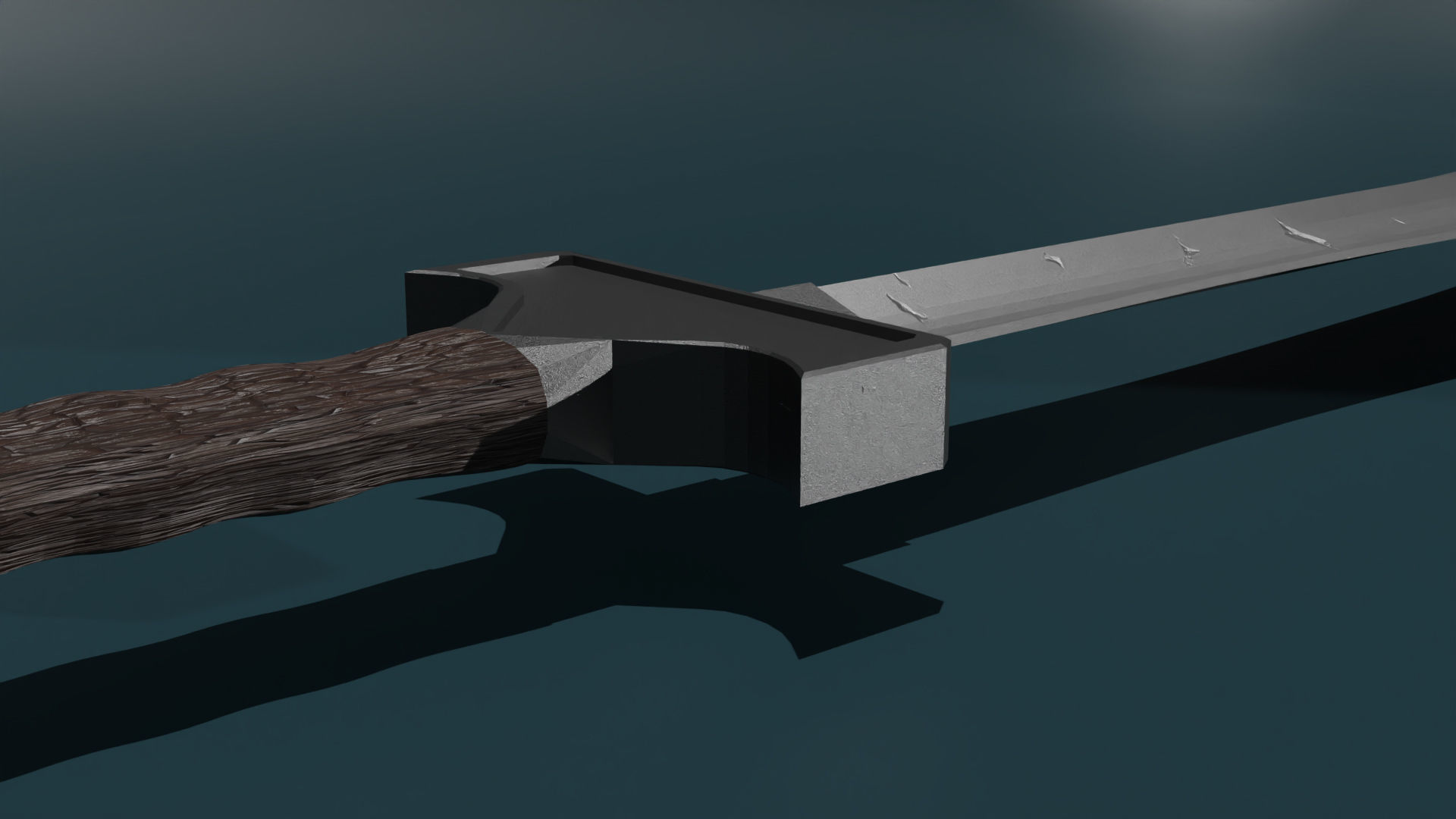 game ready low poly sword Free 3D model_3