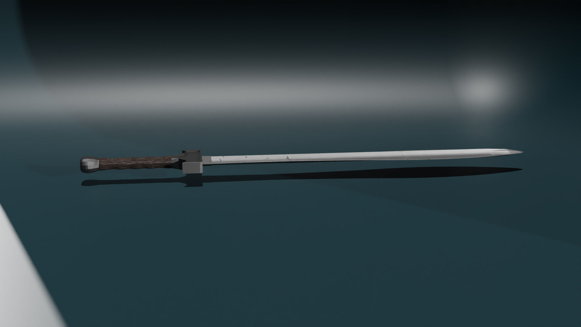 game ready low poly sword Free 3D model_2