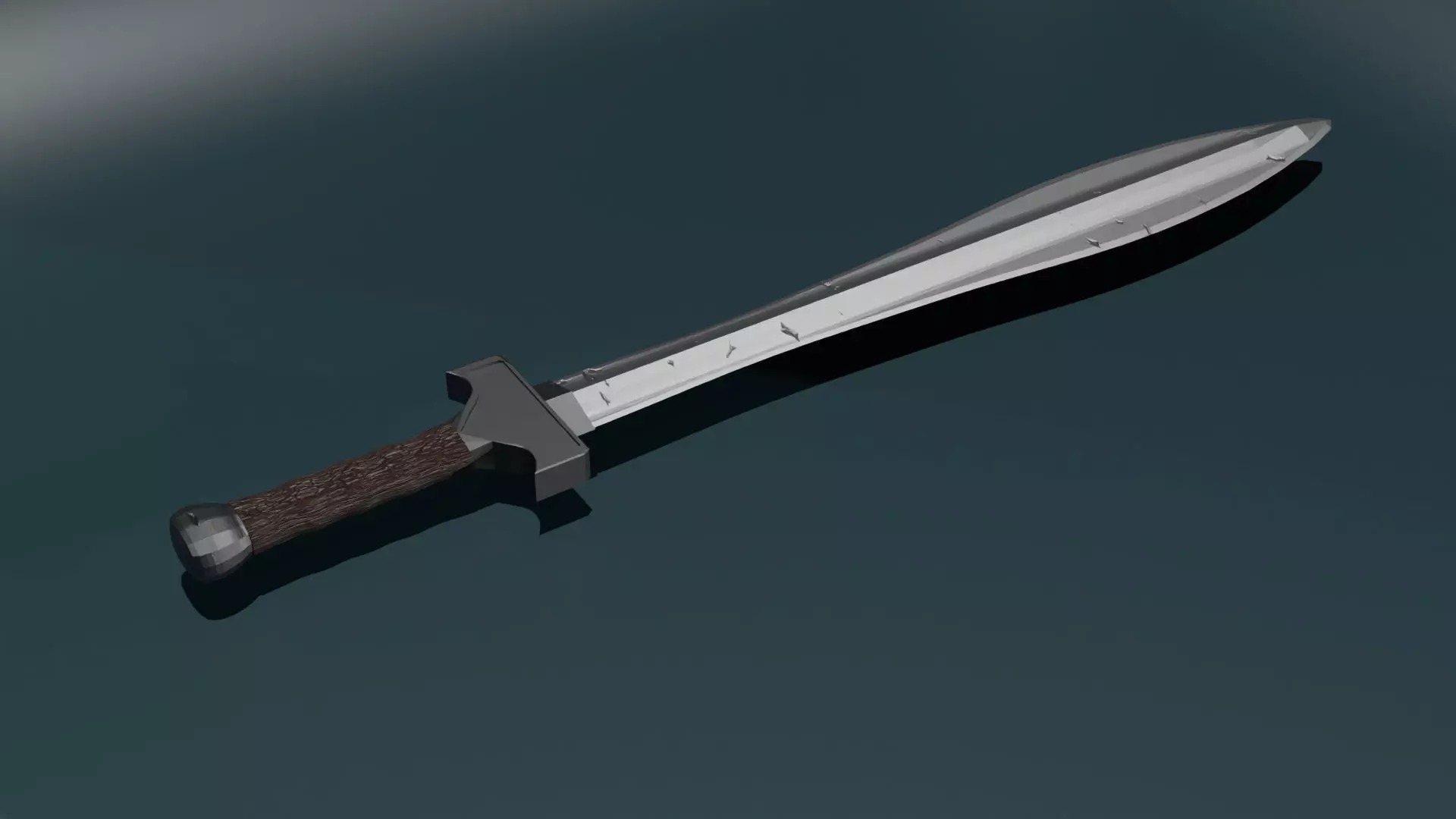 game ready low poly sword Free 3D model_0