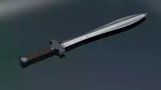 game ready low poly sword