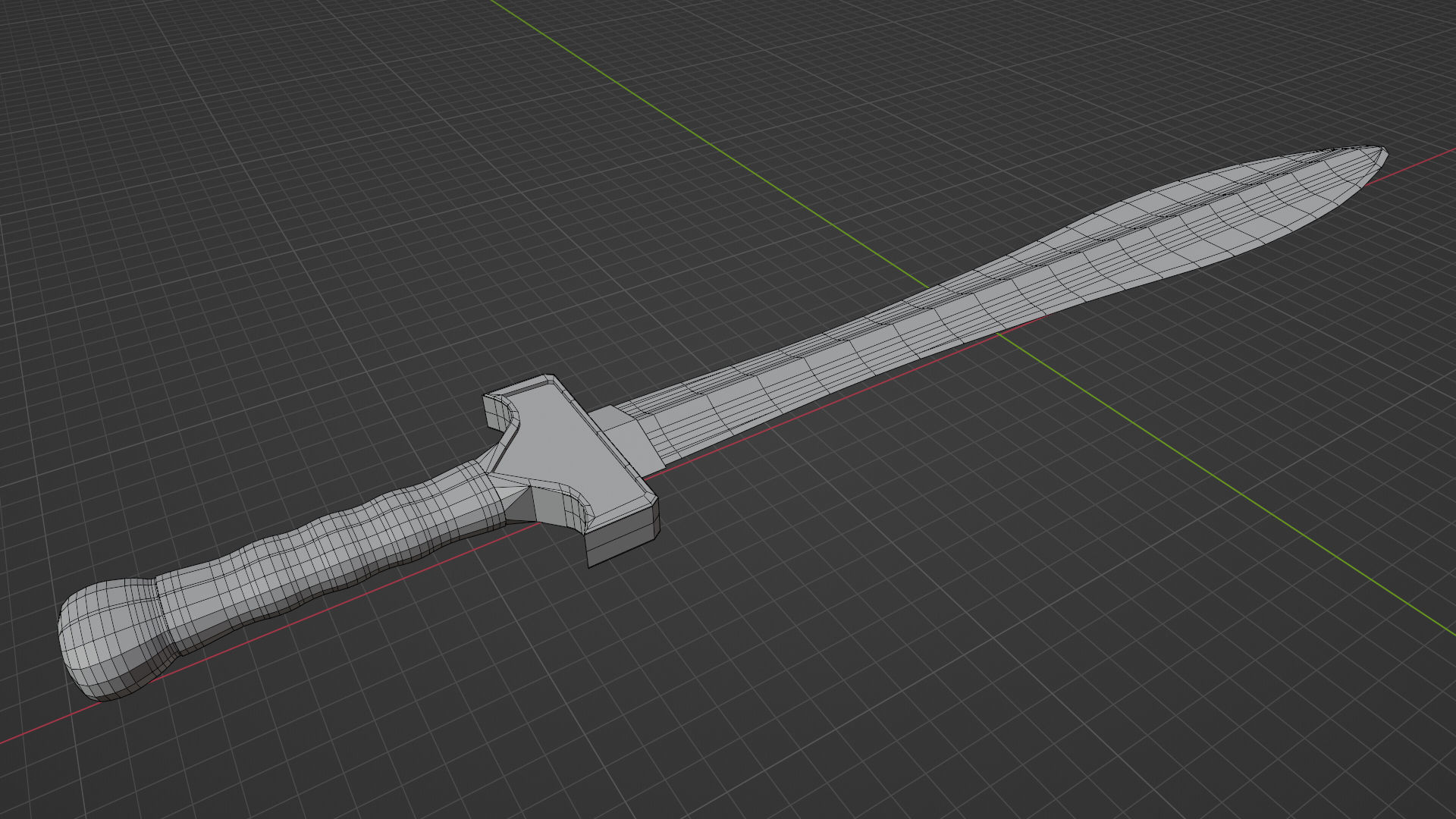 game ready low poly sword Free 3D model_5