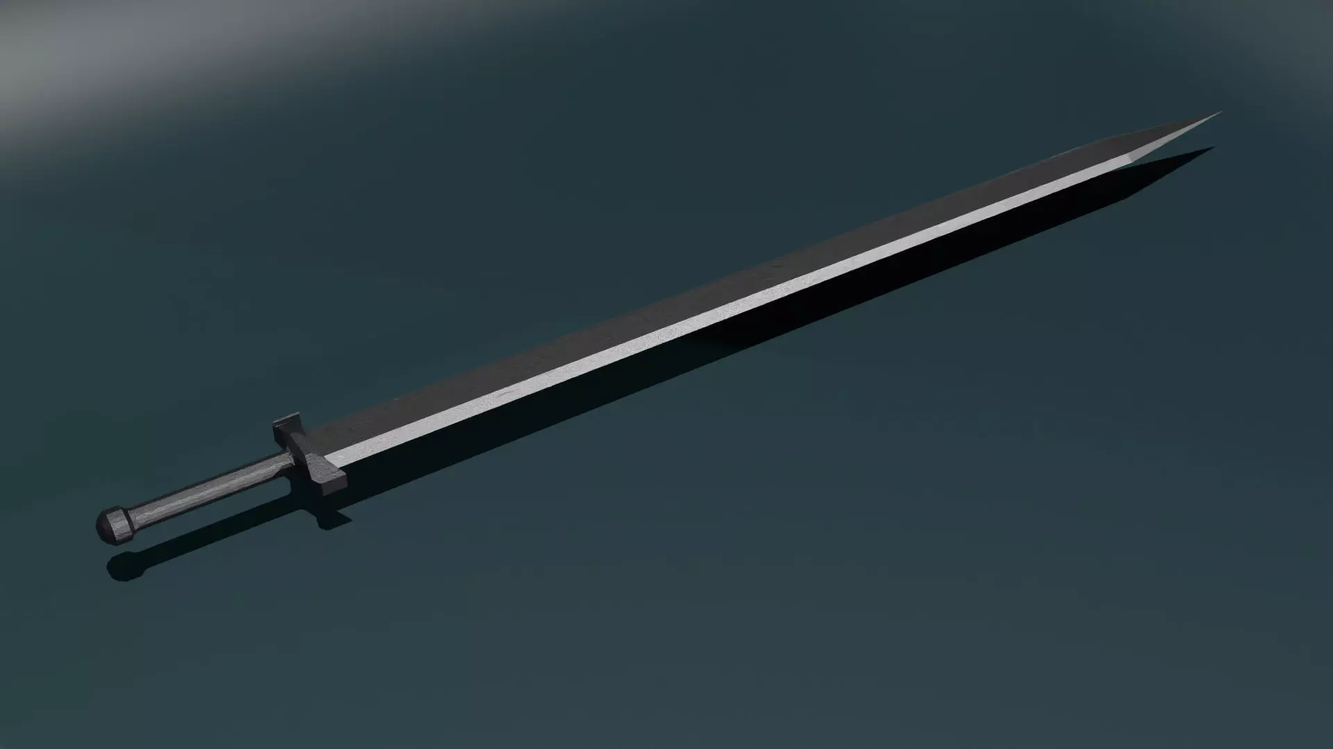 game ready low poly sword Free 3D model_0