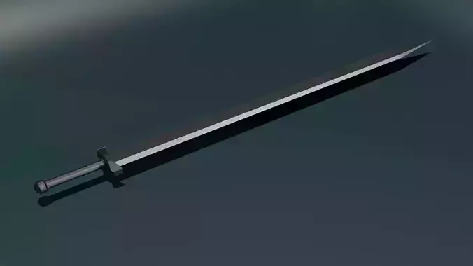 game ready low poly sword
