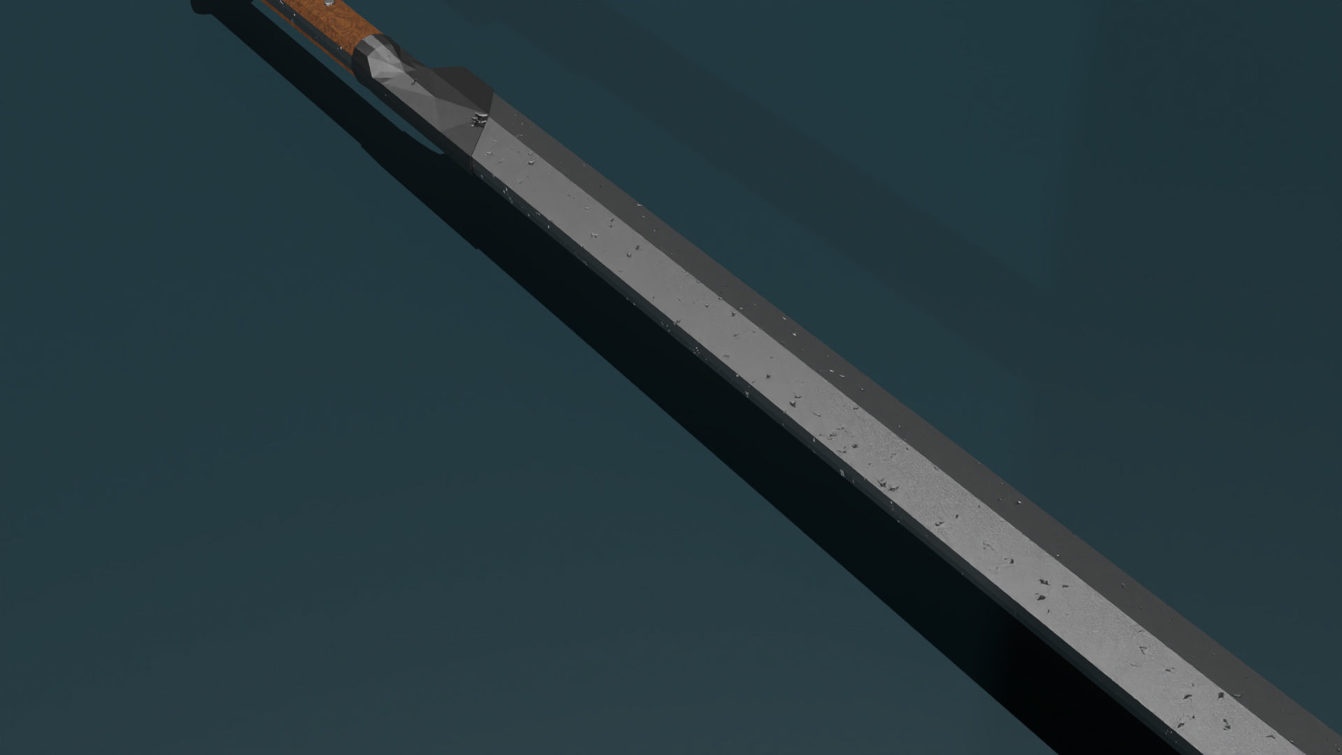 game ready low poly sword samurai Free 3D model_4