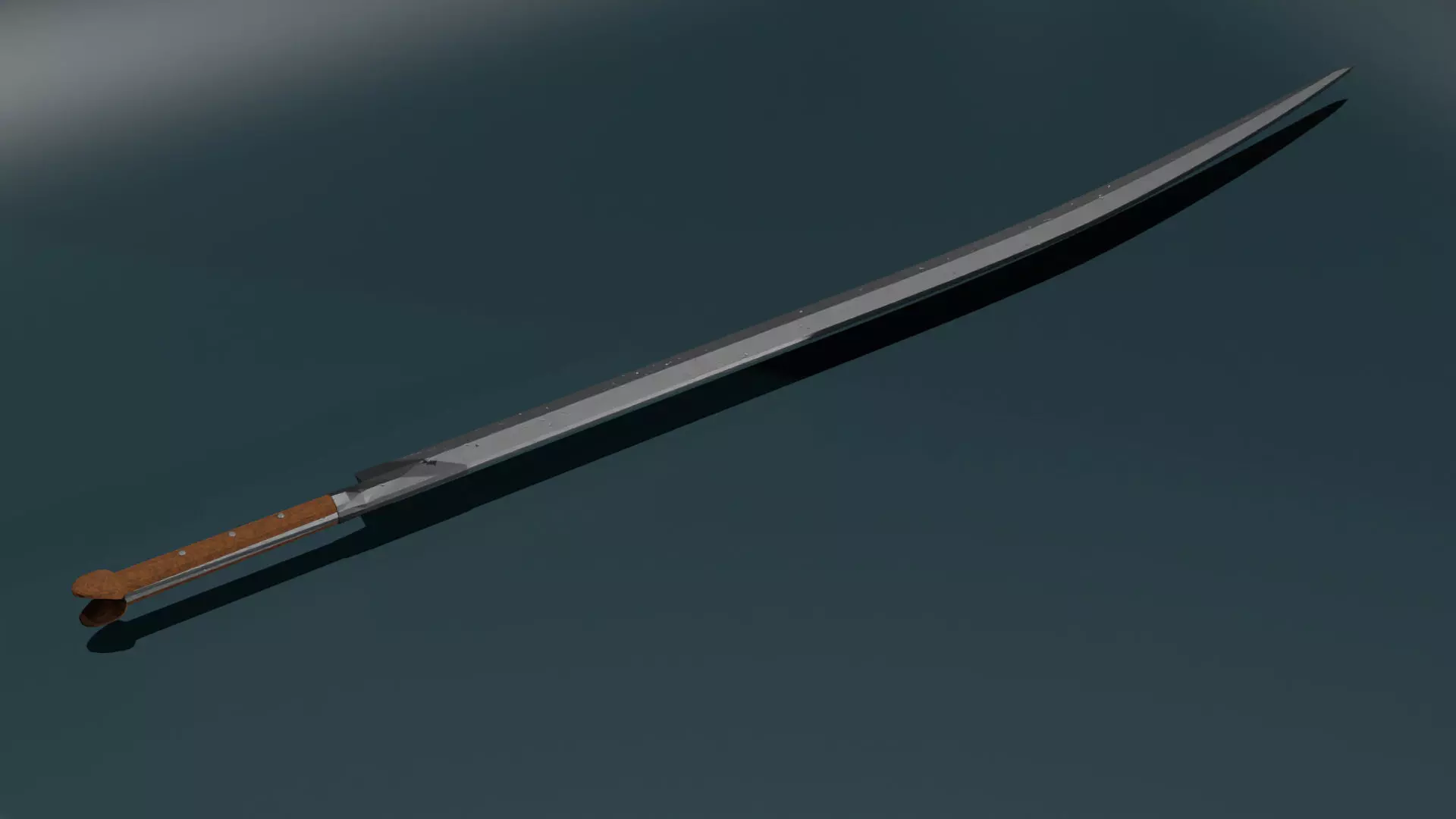 game ready low poly sword samurai Free 3D model_0