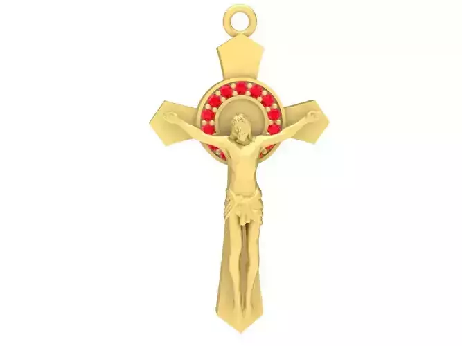 diamond cross jesus pendant 3645