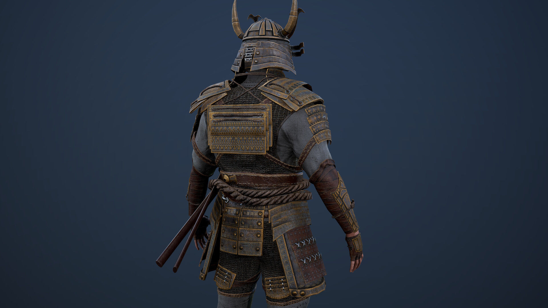 Samurai Boss Low-poly 3D model_31