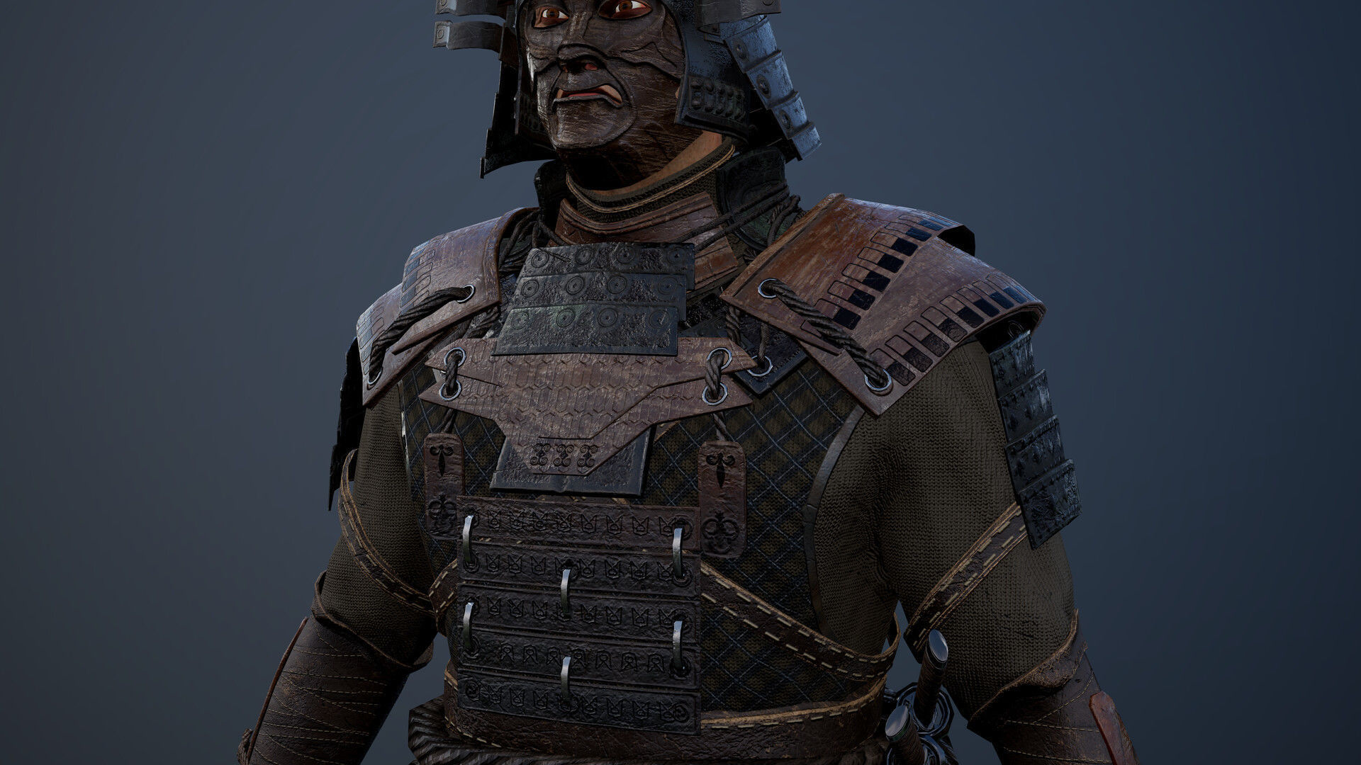 Samurai Boss Low-poly 3D model_23