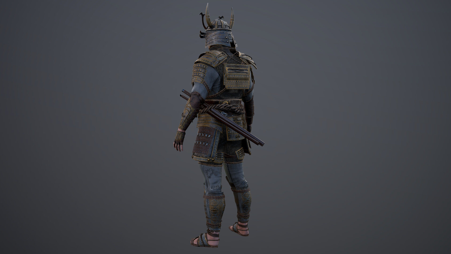 Samurai Boss Low-poly 3D model_20