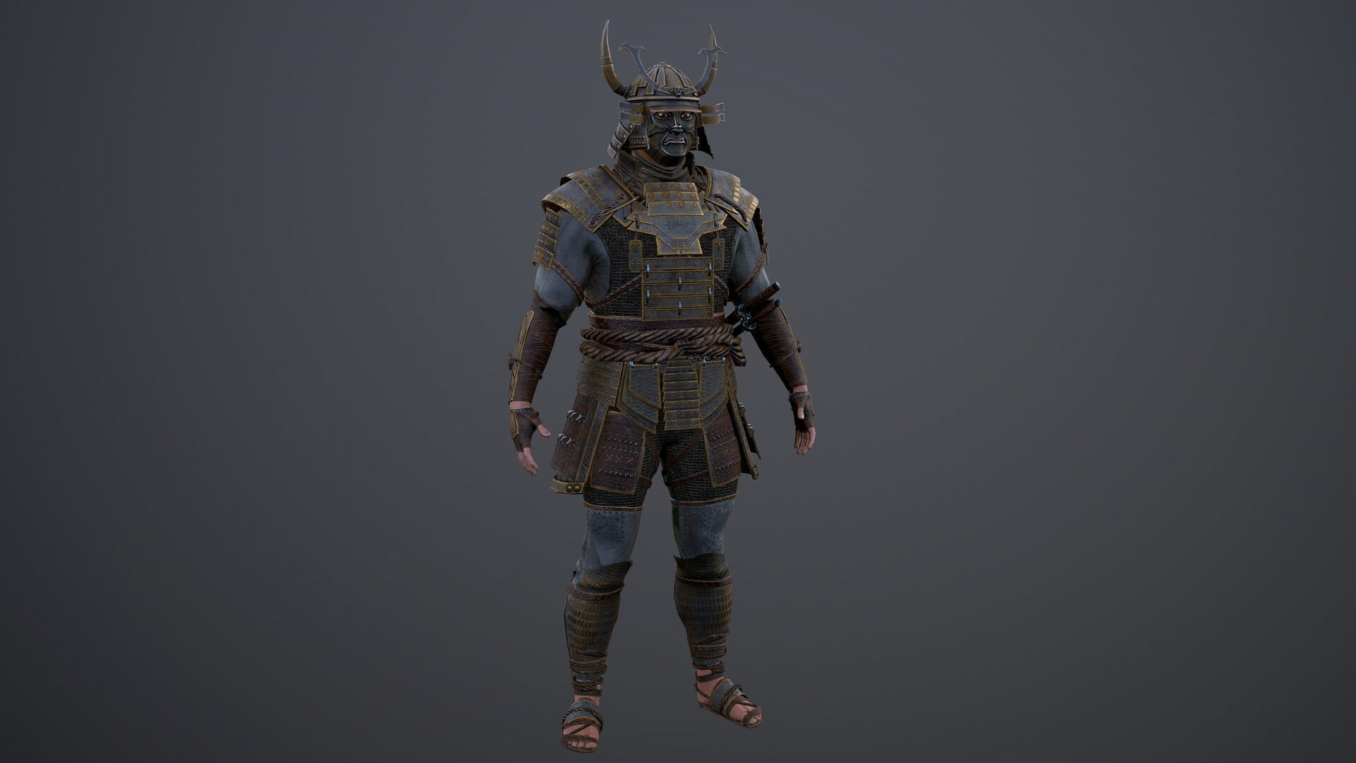 Samurai Boss Low-poly 3D model_18