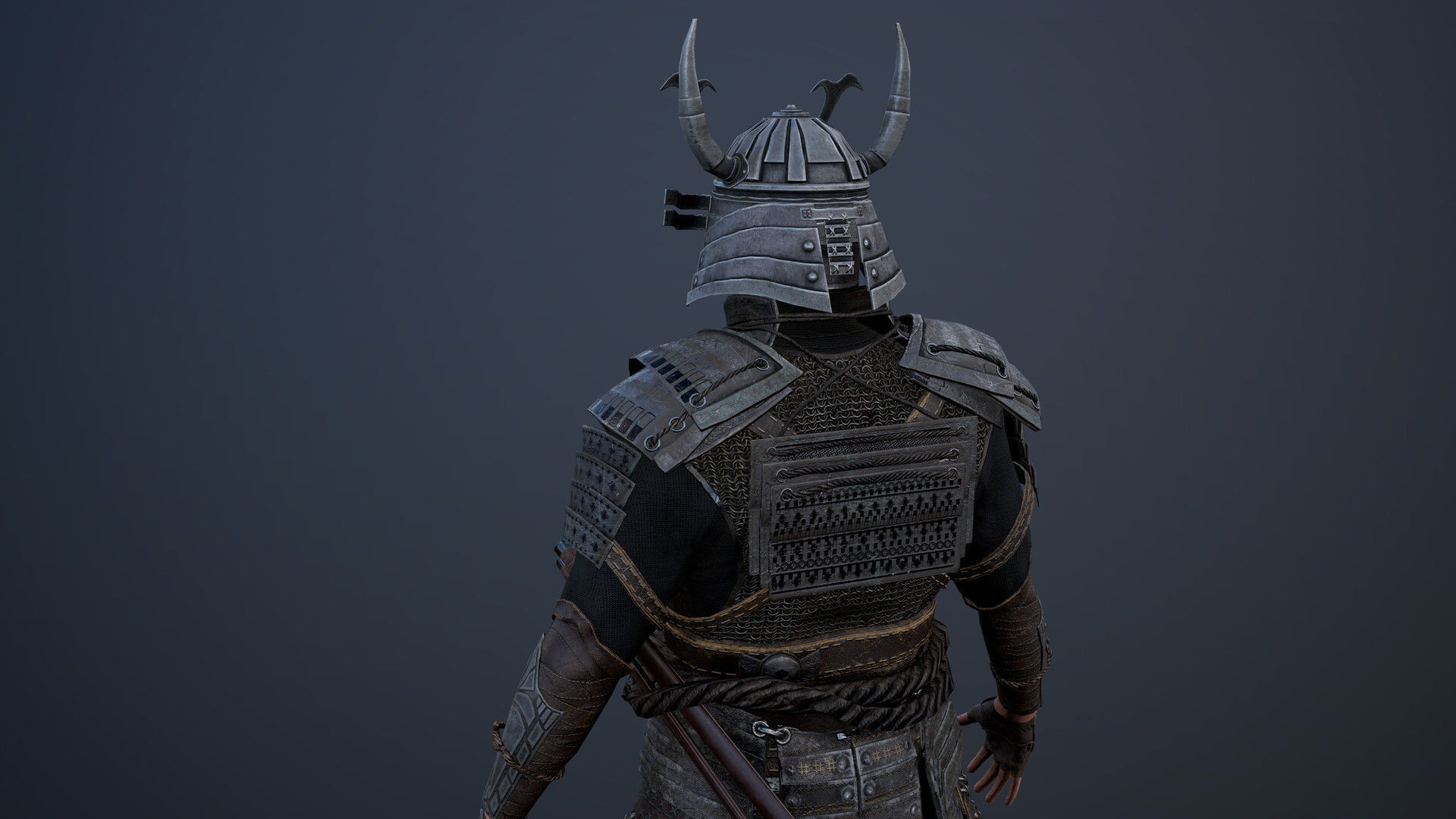 Samurai Boss Low-poly 3D model_28