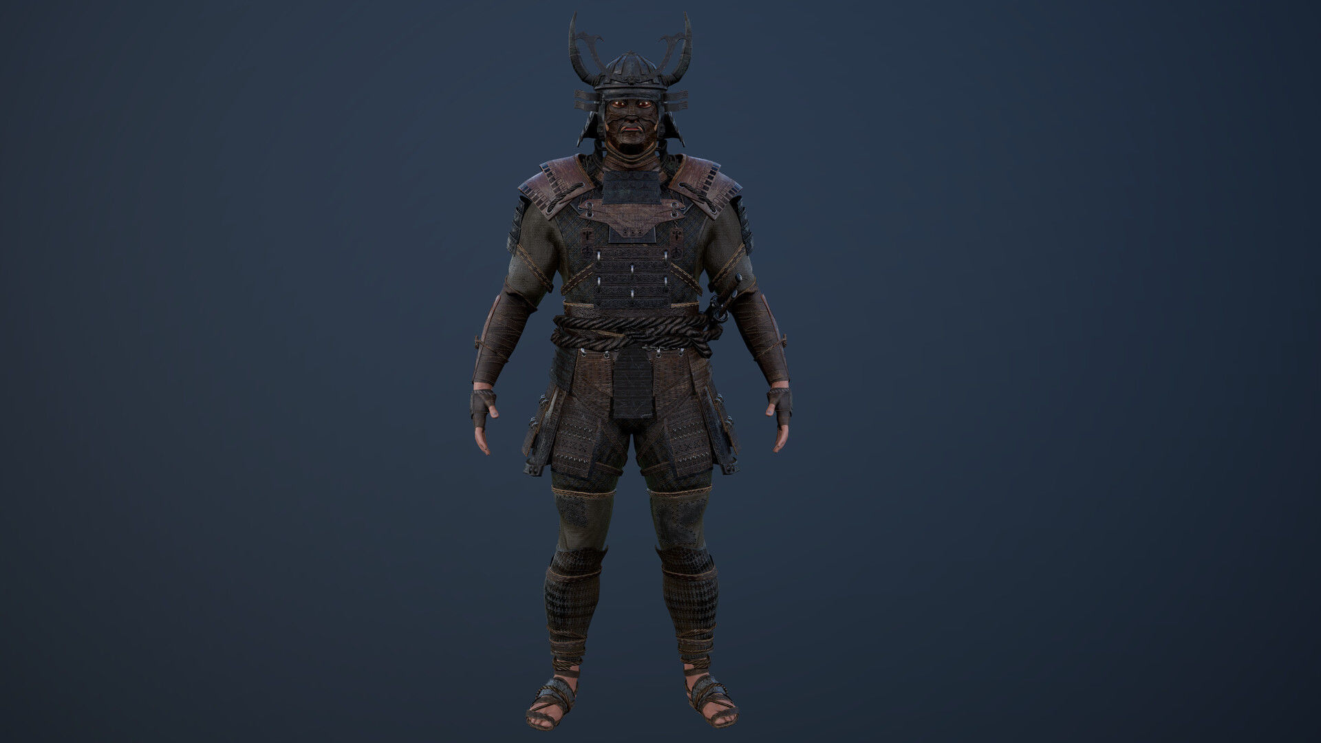 Samurai Boss Low-poly 3D model_22