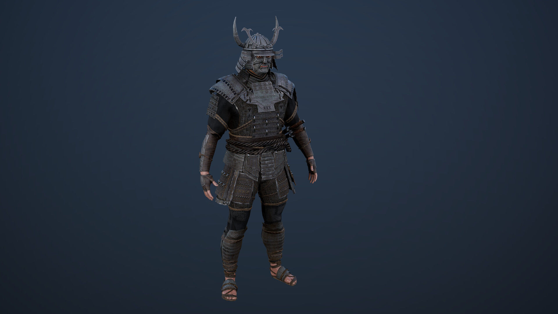 Samurai Boss Low-poly 3D model_26