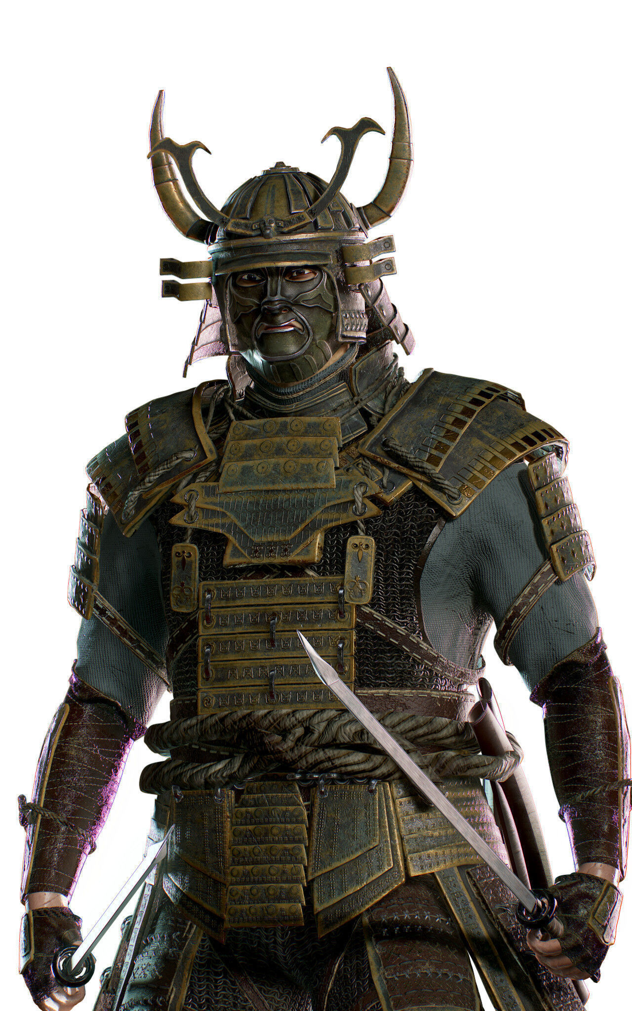 Samurai Boss Low-poly 3D model_6