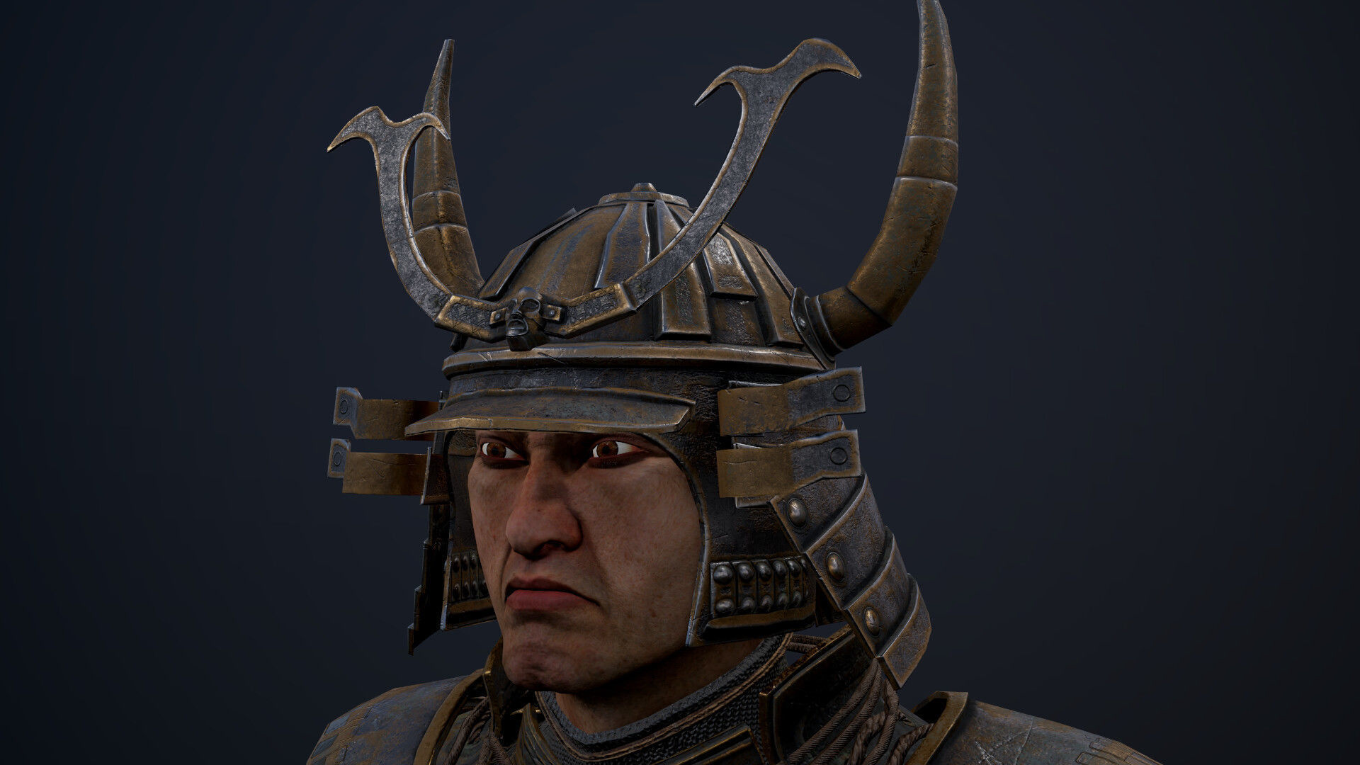 Samurai Boss Low-poly 3D model_17