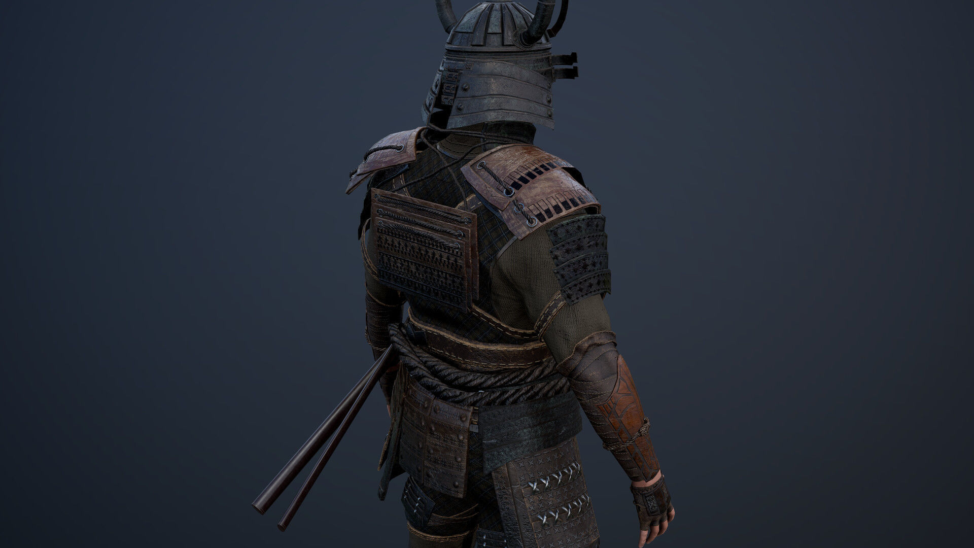 Samurai Boss Low-poly 3D model_25