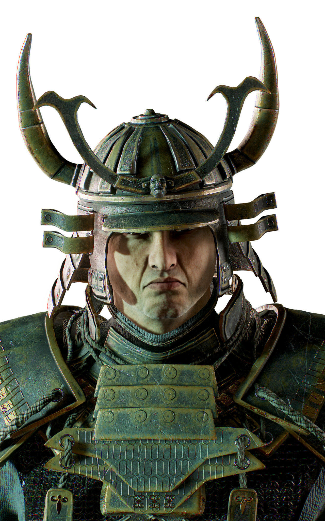 Samurai Boss Low-poly 3D model_4