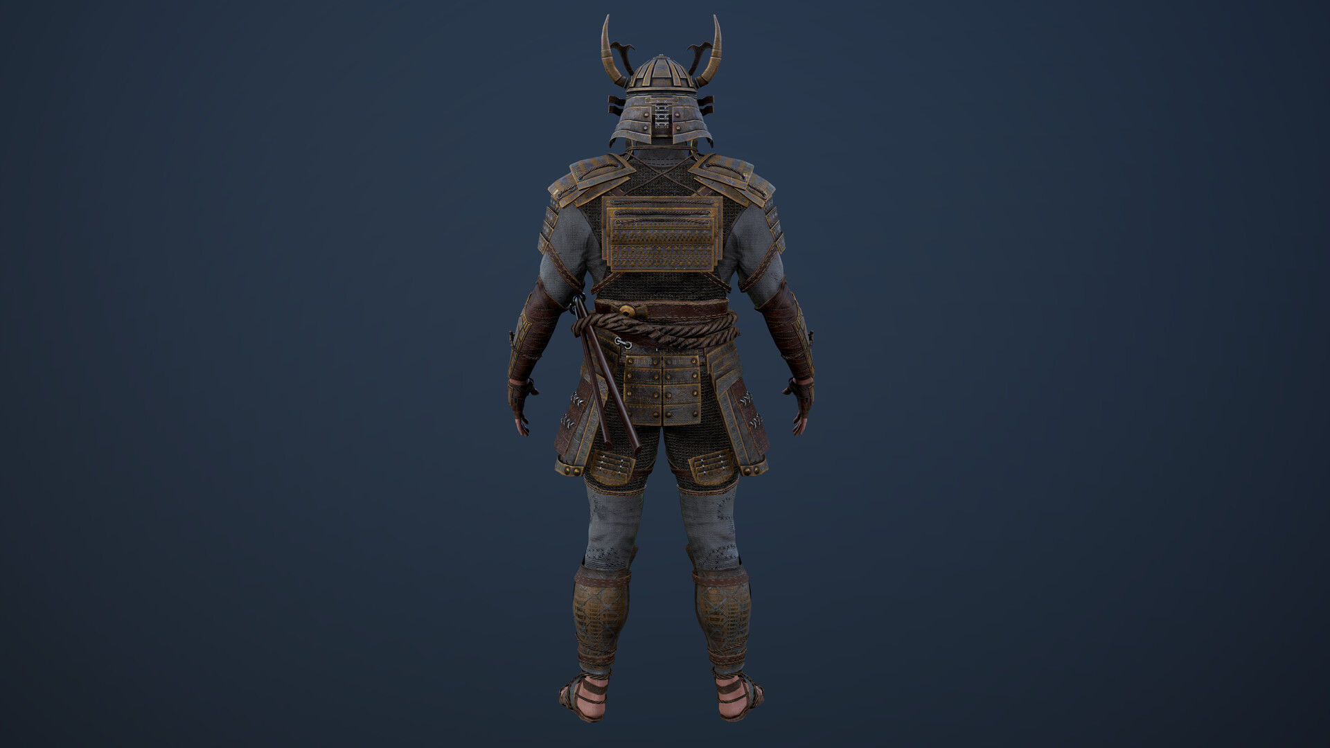 Samurai Boss Low-poly 3D model_21