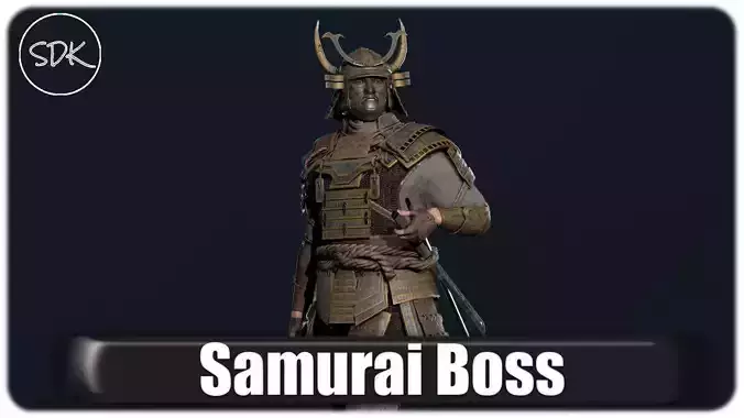 Samurai Boss Low-poly 3D model