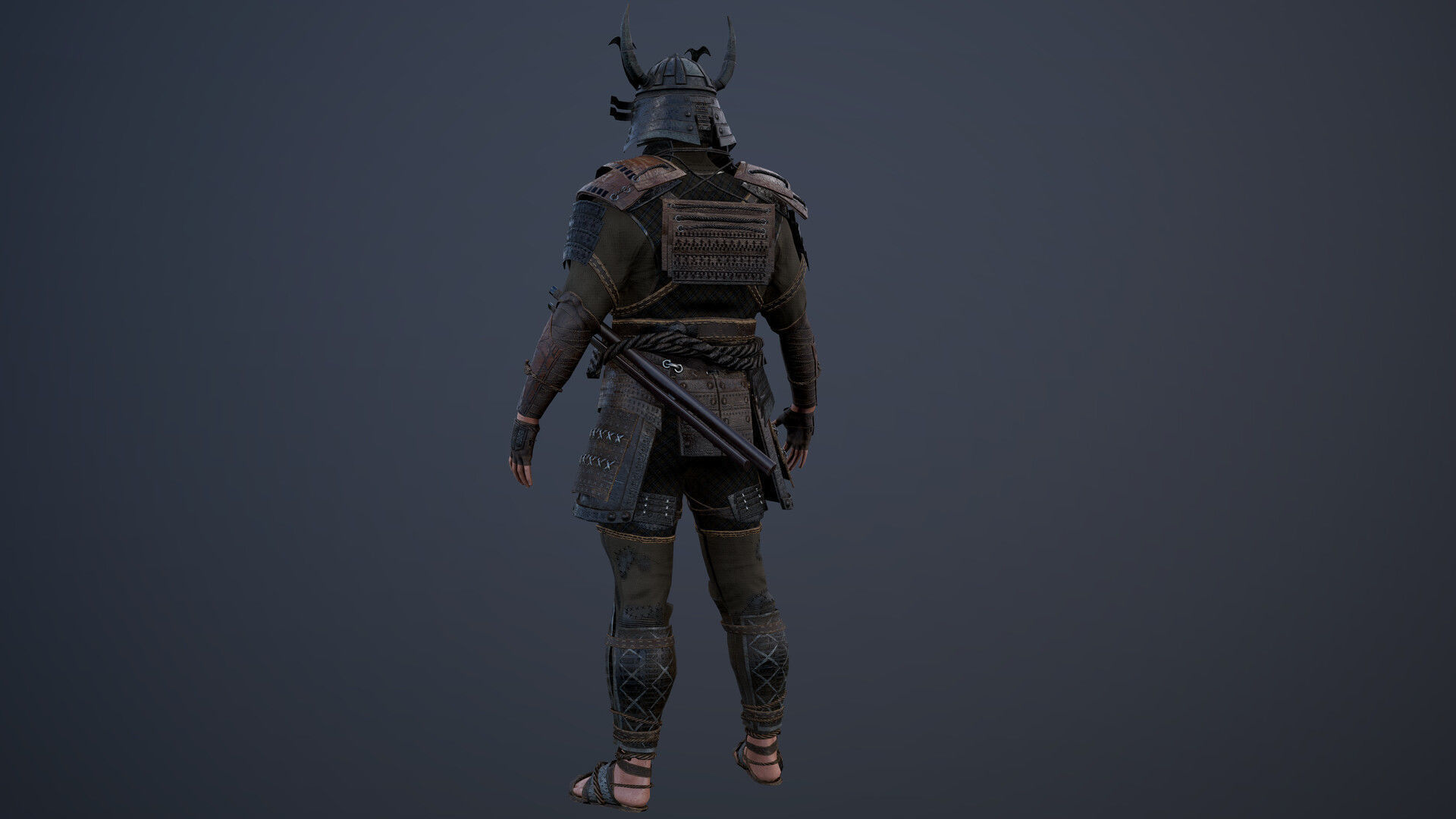 Samurai Boss Low-poly 3D model_24