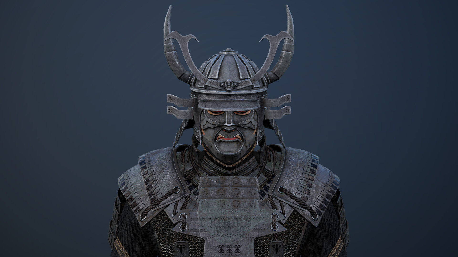 Samurai Boss Low-poly 3D model_30
