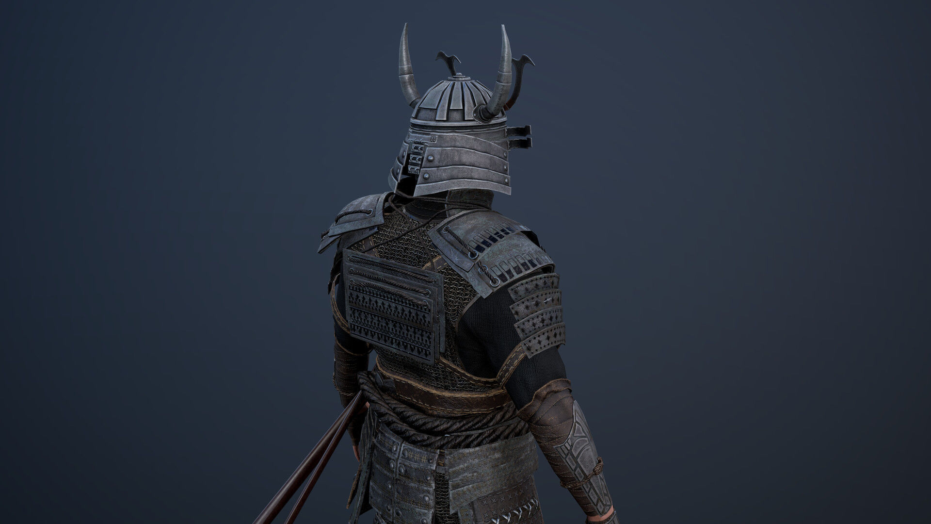Samurai Boss Low-poly 3D model_29
