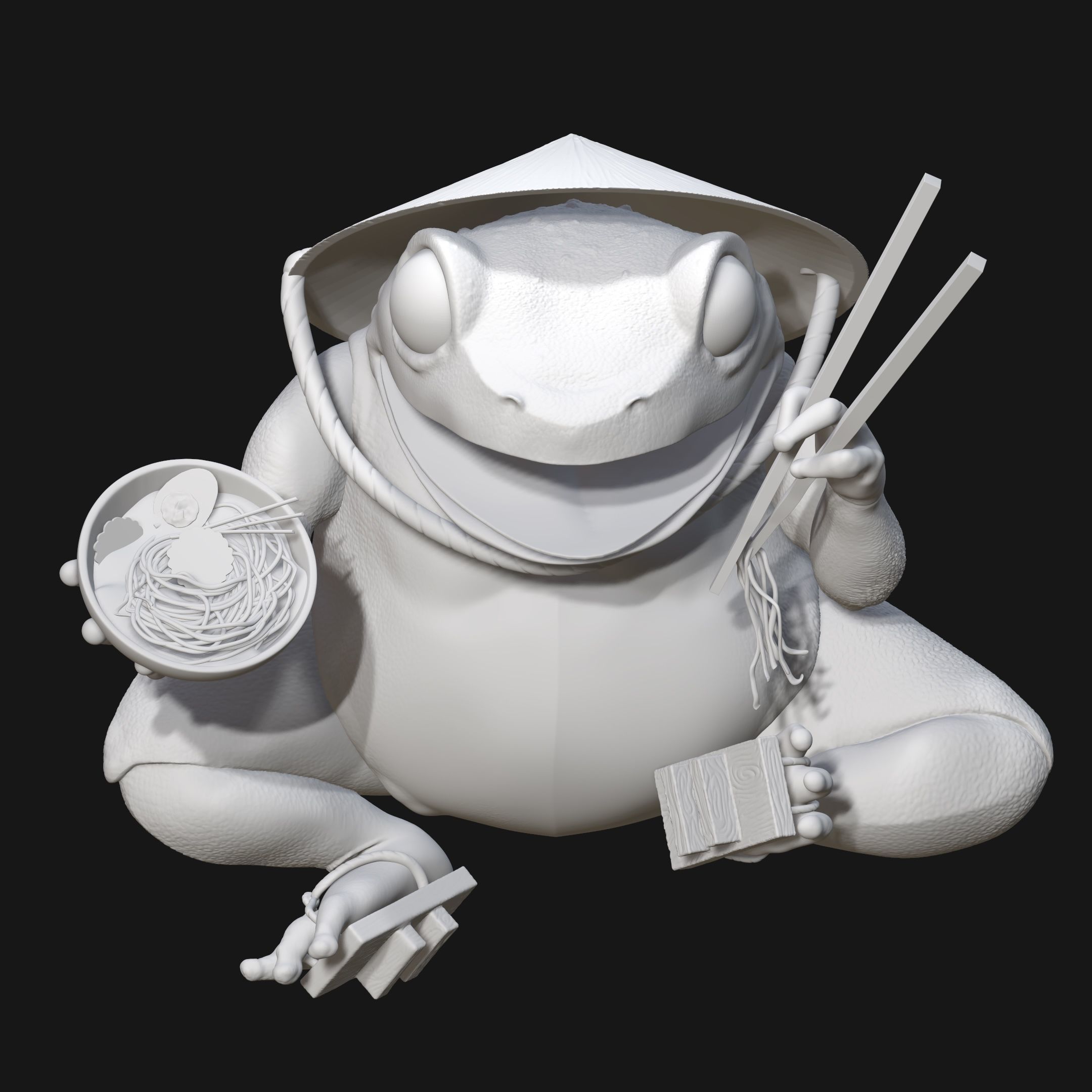 Ramen Frog 3D model_1